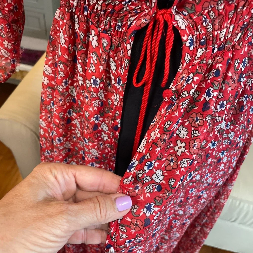 Pretty, sheer outer garment, 3/4 sleeve, sz Med - Picture 3 of 10